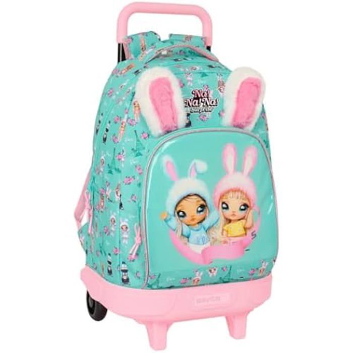Mochila com rodinhas - SAFTA - NANANA BUNNY - Compacta - Confortável - Infantil