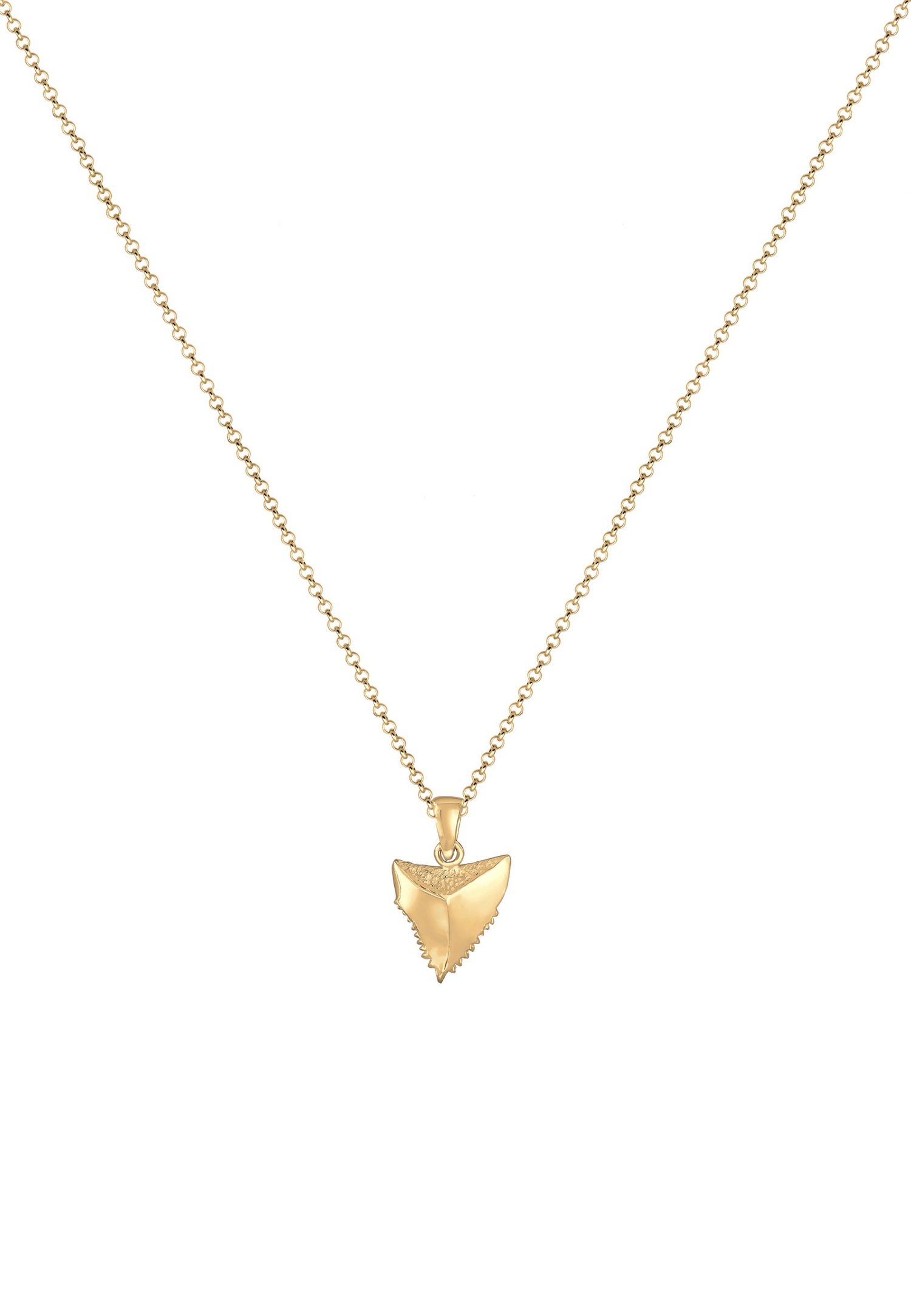 Elli Femmes pendentif dent dans la tendance Tusk en argent sterling 925 plaqué or