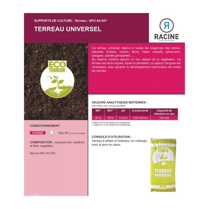 Terriccio universale 100% naturale ed economico, 30 sacchi da 40 litri per fiori e arbusti.
