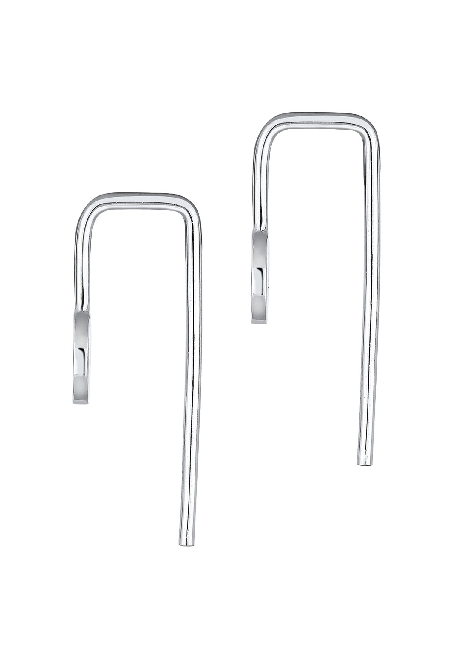 Elli Plaquettes Géo Basic Minimal Boucles d'Oreille Femme - (925/1000) Argent