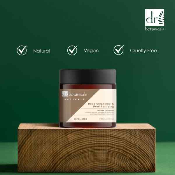 Dr Botanicals Exfoliante Purificante de Nuez Pack Dúo 2 x 60 ml