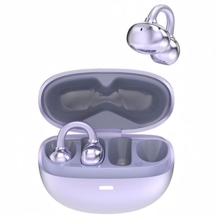 Écouteurs conduction aérienne  Stéréo, ultra-légers (4 g), écouteurs ouverts à clip, résistants à l'eau- violet