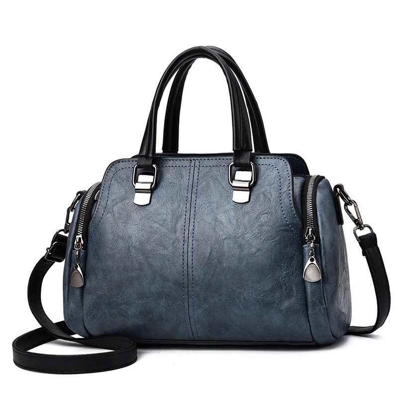 Sac bandoulière style Boston pour femme, orné de fleurs. Sac messager en PU.
