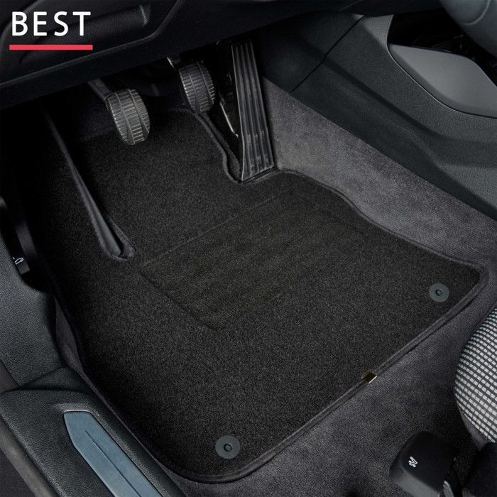 Tapis de sol voiture - Sur mesure pour PEUGEOT 308 / 308 SW (09/2007-08/2013) Antidérapant - 3 pièces : Protection arrière