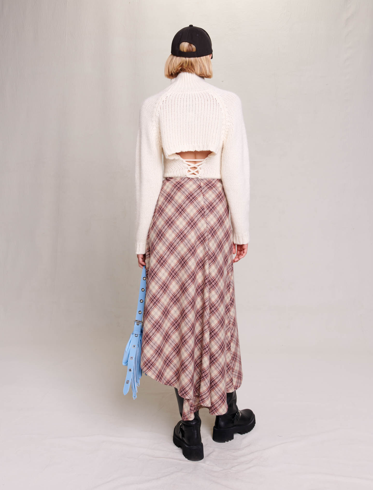 Asymmetrische rok - Beige