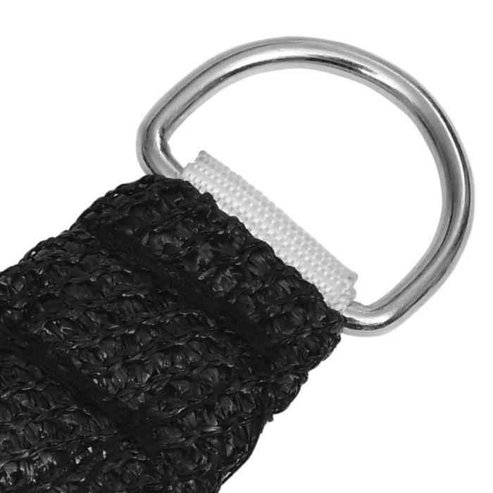 Vela de sombra triangular - vidaXL - Negra - 160 g/m² - 5x5x6 m - Resistente a los rayos UV y permeable