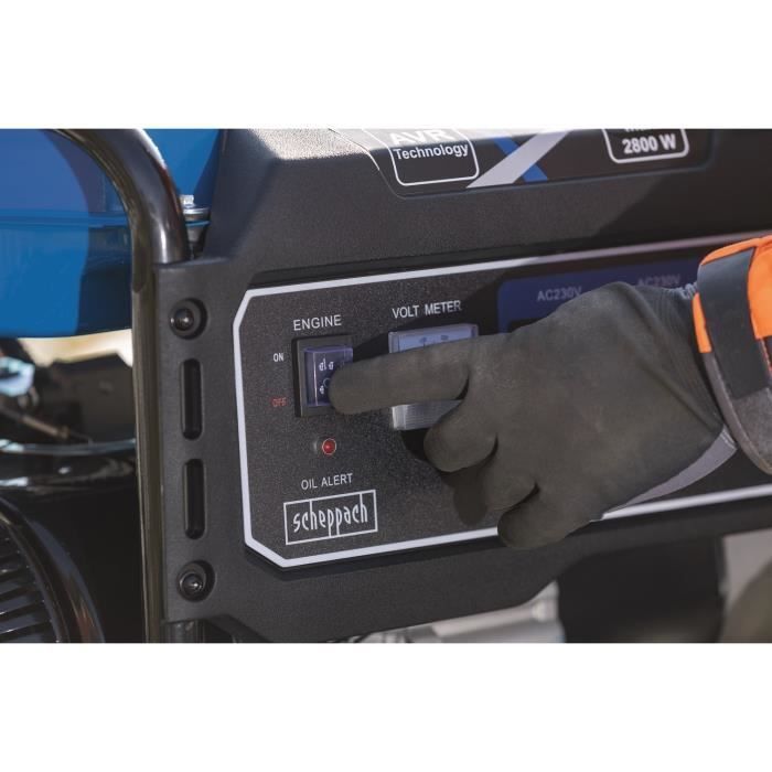Generador Scheppach SG3200x - Potencia máxima 2800W - Gasolina - Azul