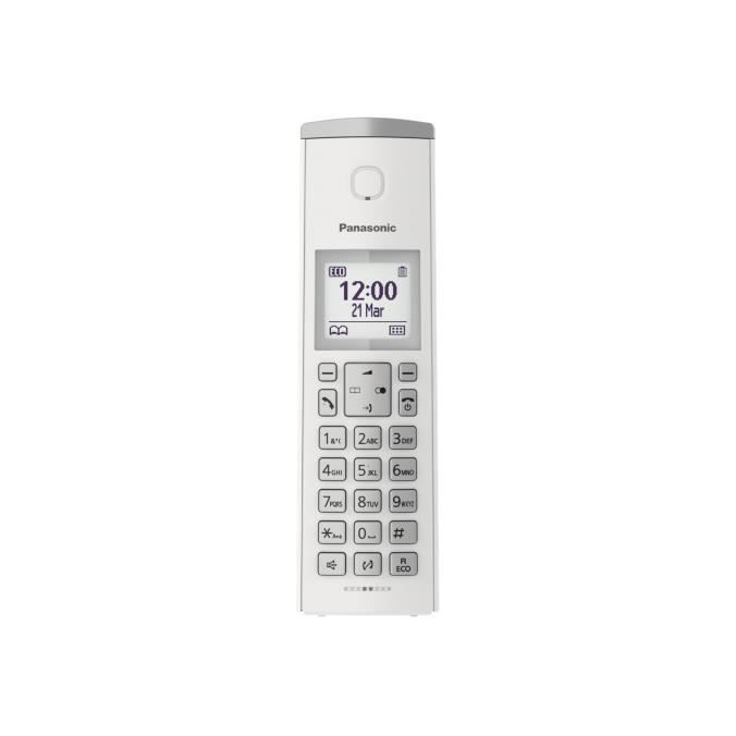Teléfono inalámbrico Panasonic KX-TGK210 - 50 entradas - Identificador de llamadas - Blanco