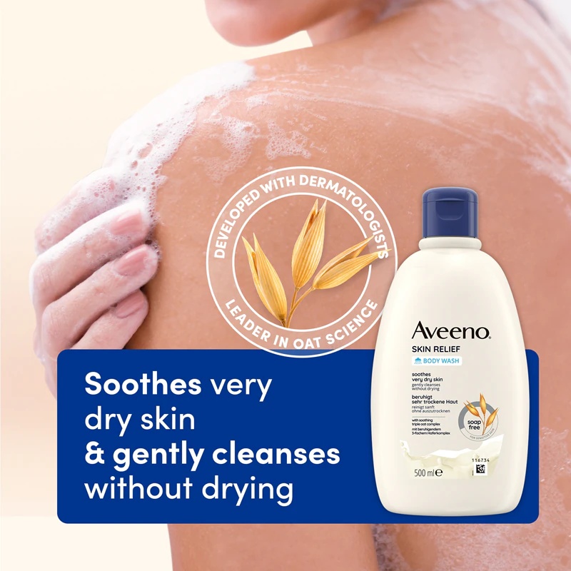 Aveeno Skin Relief ķermeņa mazgāšanas nomierinošā dušas želeja