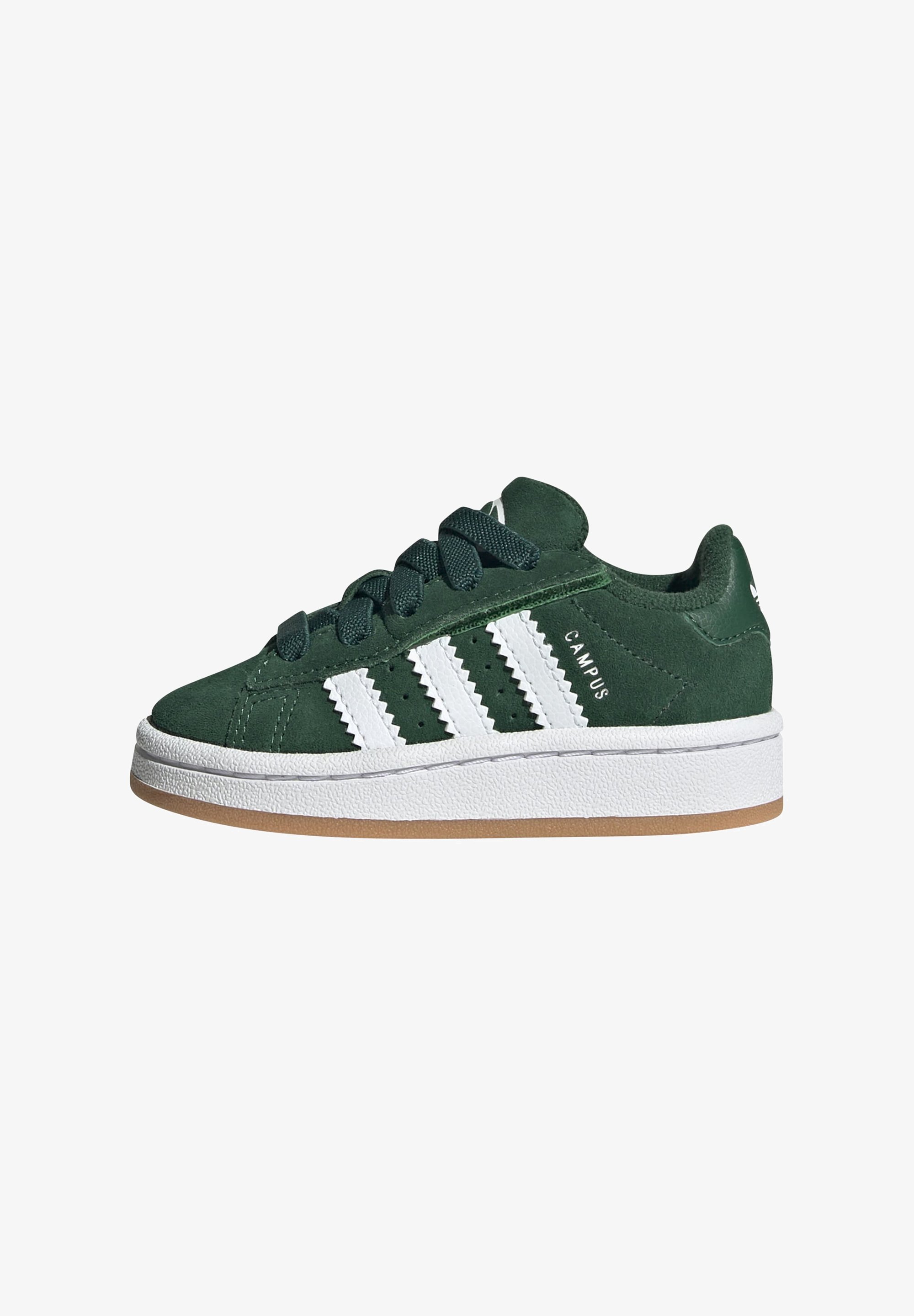 adidas Originals CAMPUS - Dětské boty - tmavě zelená, oblačně bílá, gum