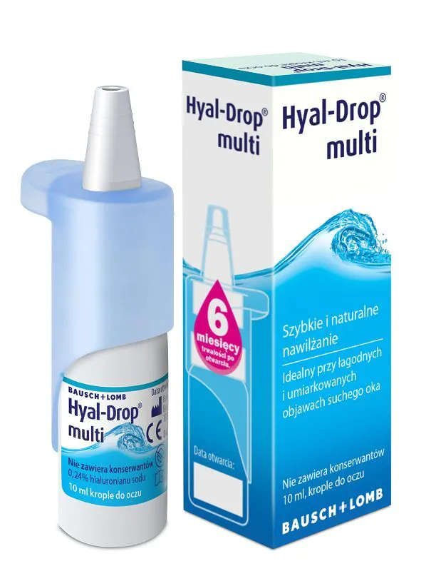 Hyal-Drop Multi, Nawilżające krople do oczu, Bez konserwantów