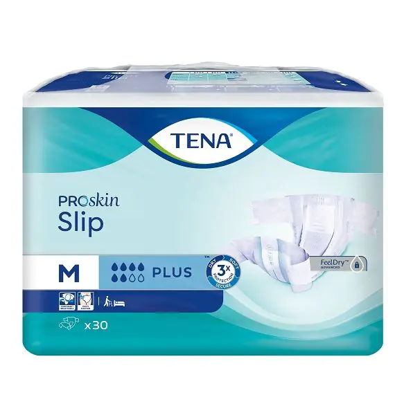 Tena Slip ProSkin Plus, Pieluchomajtki dla dorosłych, 73-122cm, Medium