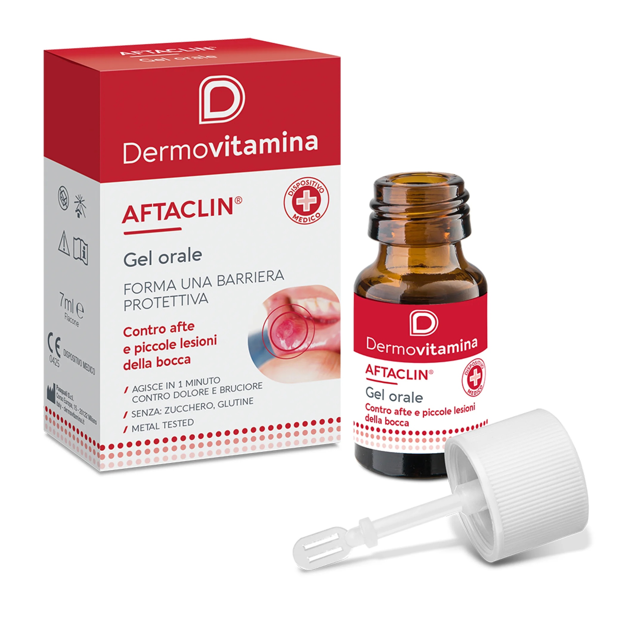 DERMOVITAMINA Dermovitamina Aftaclin Oralgel gegen Aphthen 7 ml gegen Schmerzen und Brennen