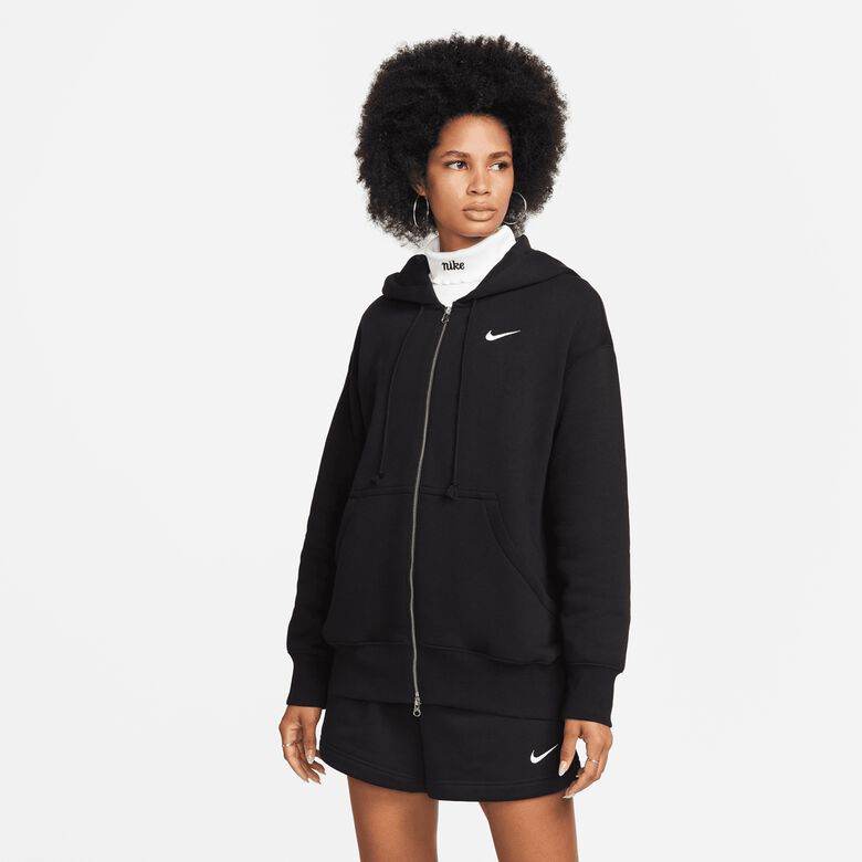 Bluza z kapturem Sportswear Phoenix Fleece Oversized z zamkiem błyskawicznym
