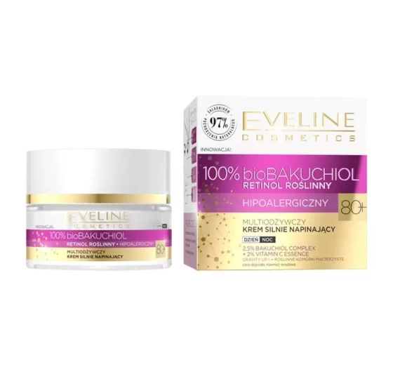 Eveline Cosmetics Biobakuchiol 80  multiodżywczy krem silnie napinający 50 ml