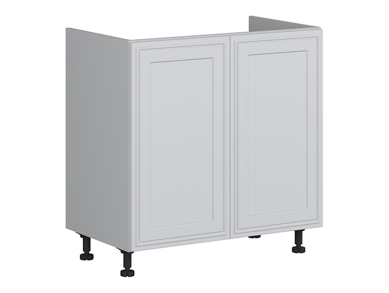 Szafka kuchenna pod zlewozmywak Verdi 80 cm dwudrzwiowa jasny szary mat