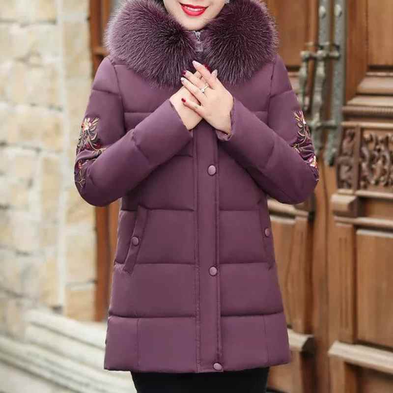Cappotto invernale da donna in cotone 2021, casual, a maniche lunghe, con cerniera, giacca con cappuccio, parka, abbigliamento caldo da donna, giacca imbottita