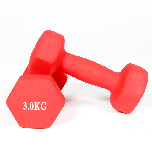  Neopreen gecoate dumbbells (set van 2) 3 kg Gladiatorfit