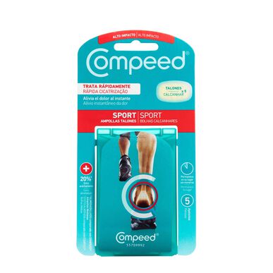 Compeed Sportovní obvazy na puchýře na patách 5 kusů 5 kusů