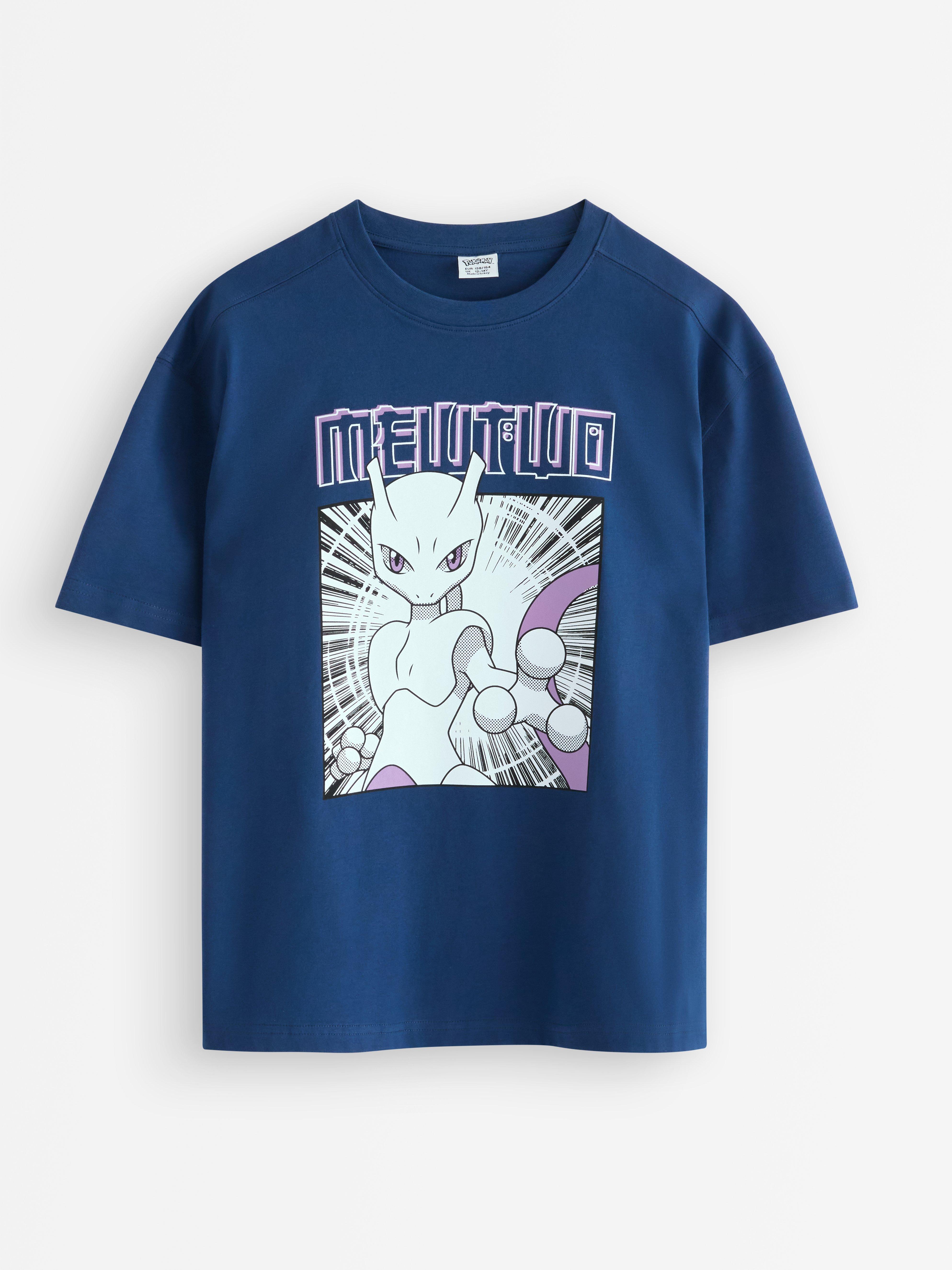 Camiseta Pokémon Azul Escuro Acinzentado
