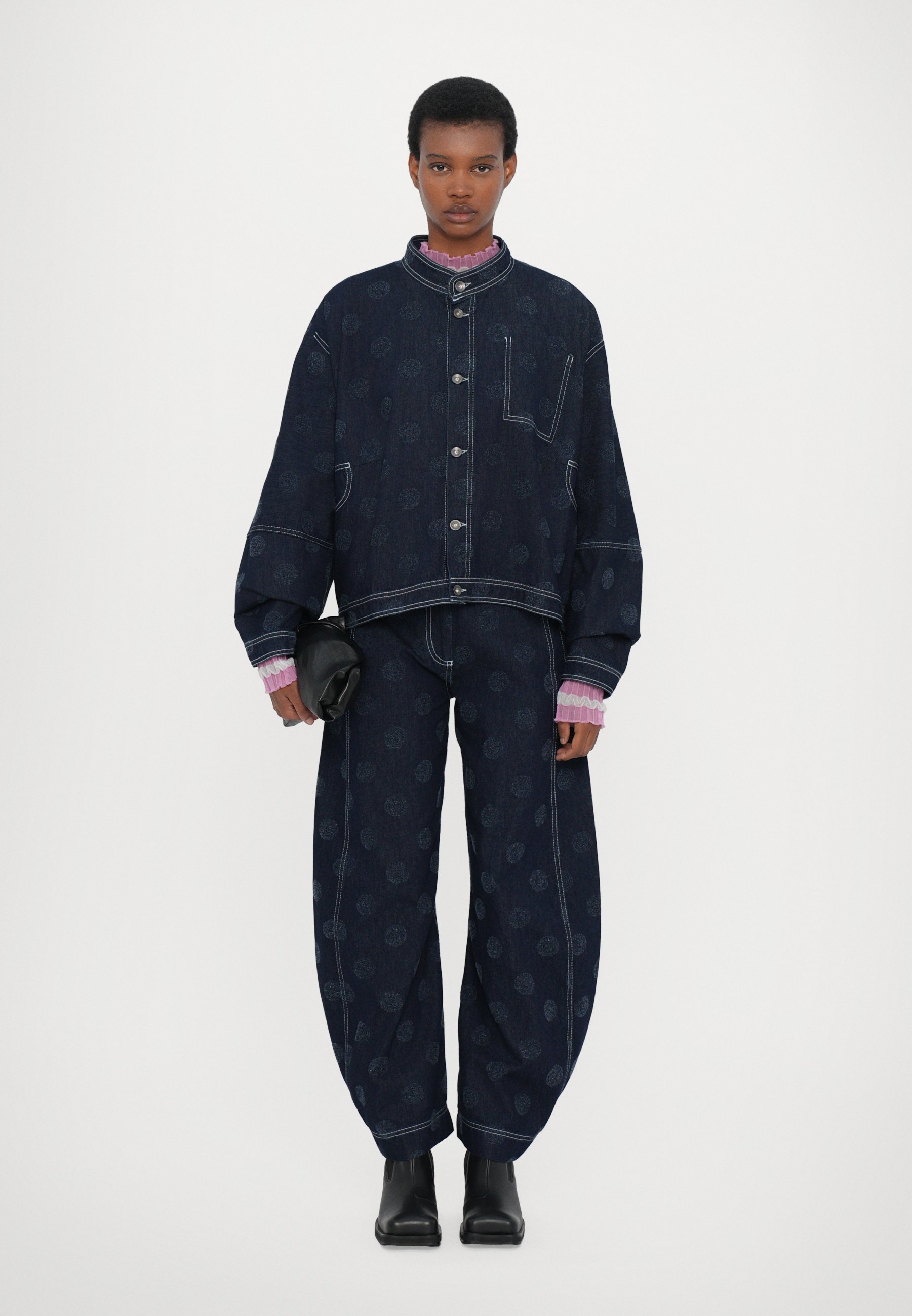 Henrik Vibskov DART JACKET - Kurtka jeansowa - ciemnoniebieski