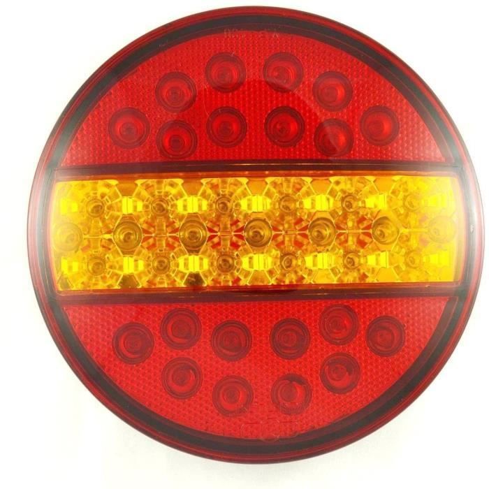6 luces de posición traseras LED universales tipo hamburguesa de 12 V para camiones, caravanas y autocaravanas.
