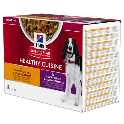 Hill's Science Plan Canine Adult Healthy Cuisine kanaa ja naudanlihaa