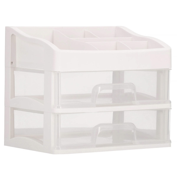 Organizer na kosmetyki 34x30x25cm pojemnik na biżuterię z przegródkami