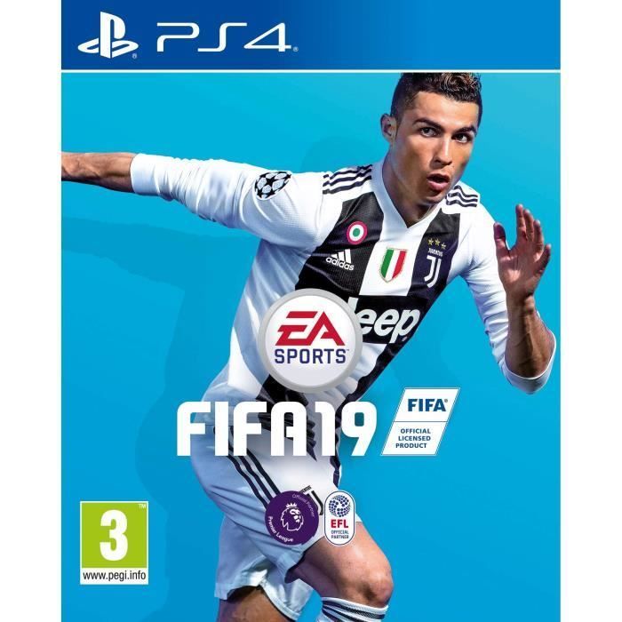 Consola PS4 de 500 GB con chasis Slim negro + FIFA 19 + 2 mandos Dual Shock 4