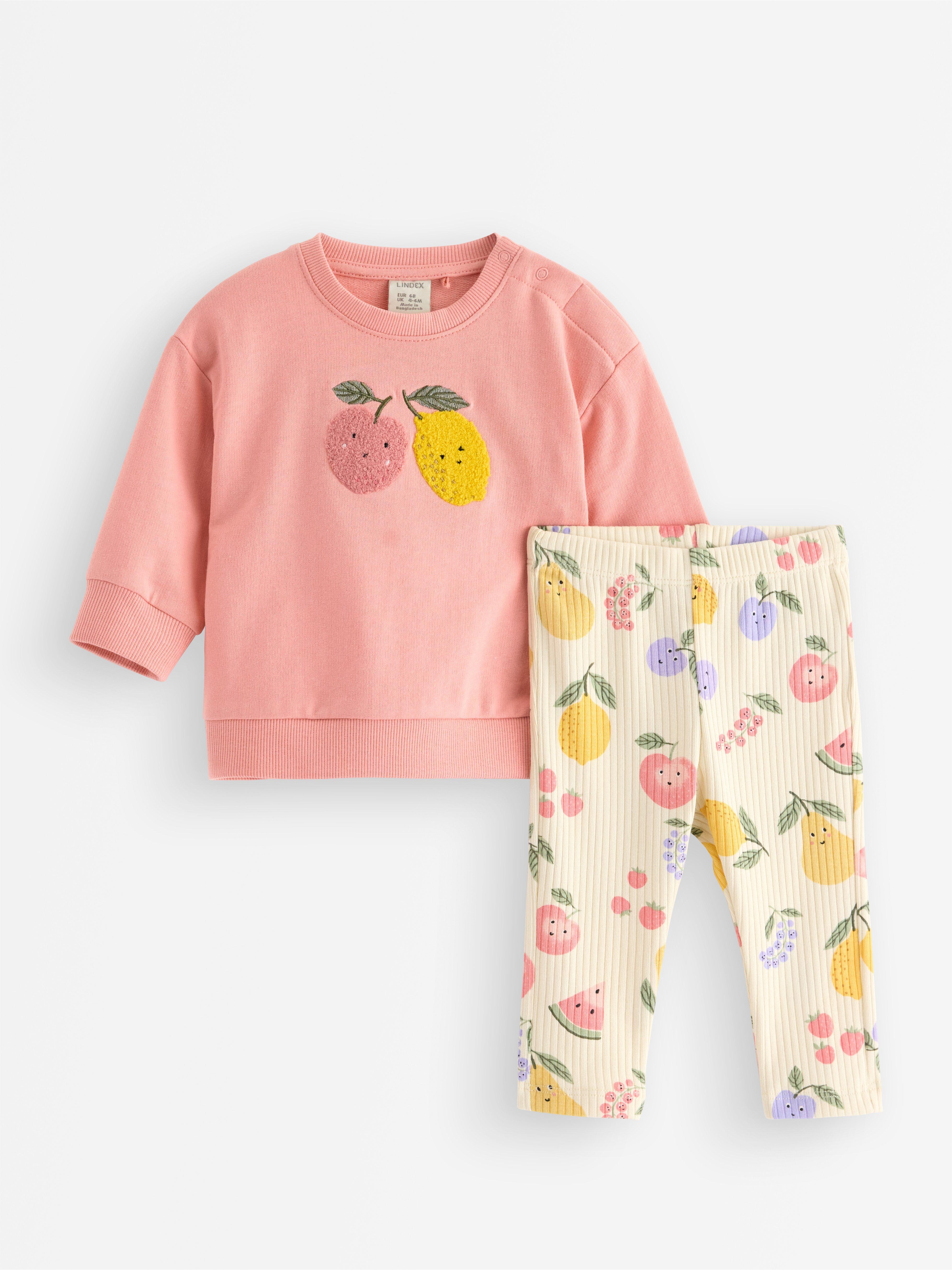 Conjunto - moletom e leggings rosa