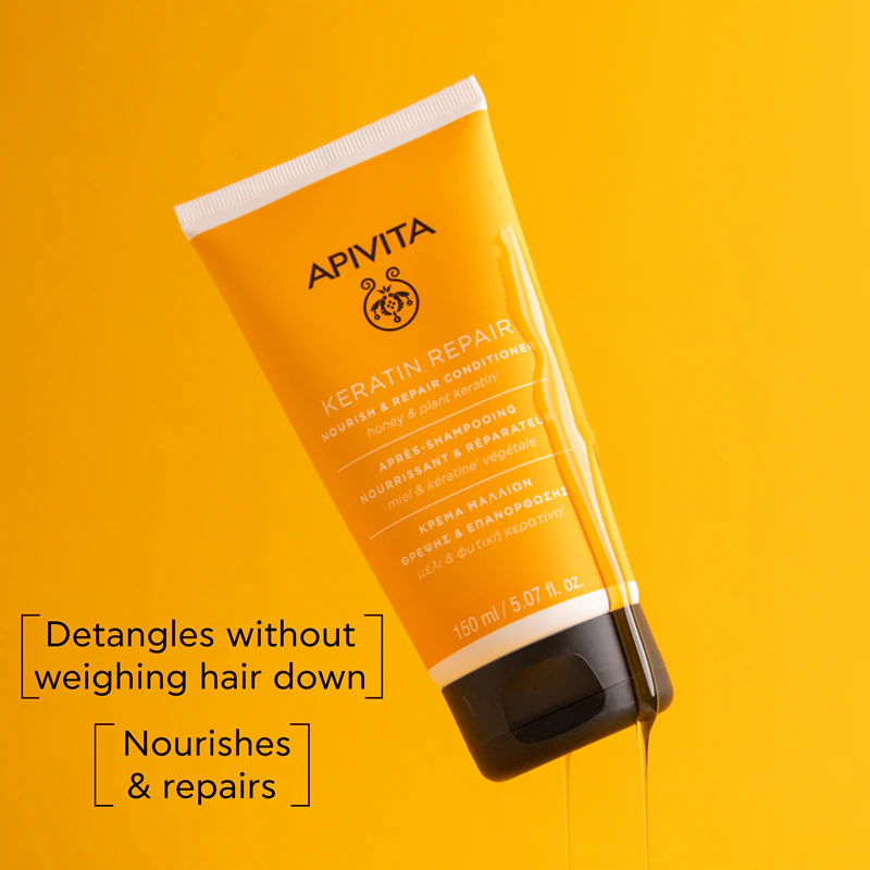 Apivita Keratin Repair Nourish Repair Conditioner uudistava hoitoaine keratiinilla kuiville ja vaurioituneille hiuksille