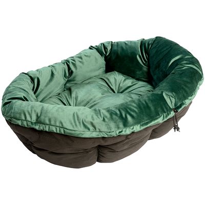 Housse de canapé en velours vert Ferplast pour panier à chien Siesta Deluxe