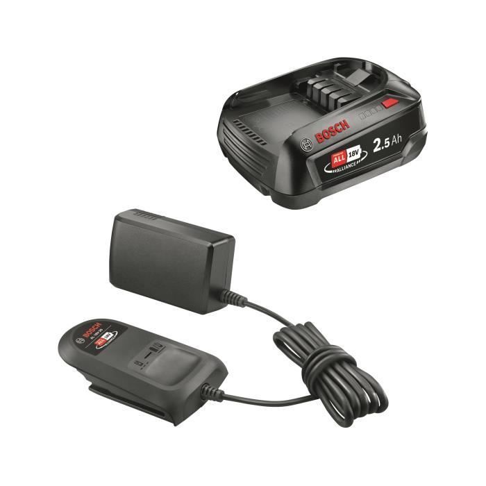 18V 2.5 Ah Battery Pack + AL 18V-20 charger - Bosch - POWER FOR ALL 18V