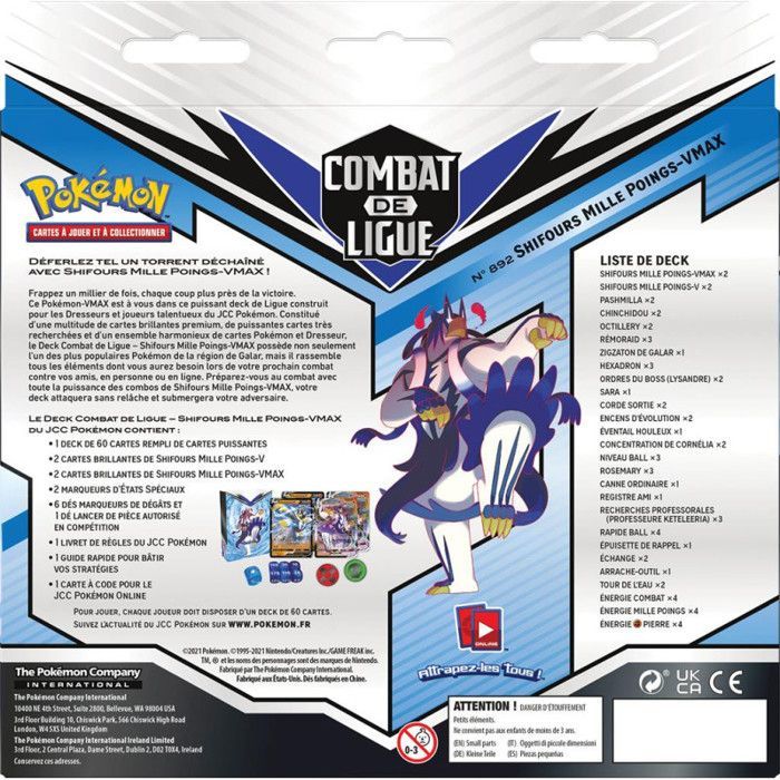 Gioco di carte - Asmodee - POKEBLB04 - Pokémon - Mazzo da battaglia Urshifu Vmax - 2 o più giocatori