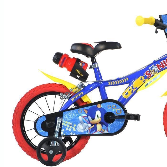 Kinderfiets van 35,5 cm - SONIC - Blauw - Voor- en achterremmen - Verstelbaar zadel en stuur - Geschikt voor kinderen van 4 tot 6 jaar