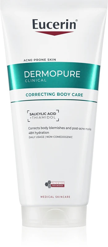 Eucerin DermoPure Clinical Corrective Body Care ķermeņa krēms ādai ar noslieci uz akni