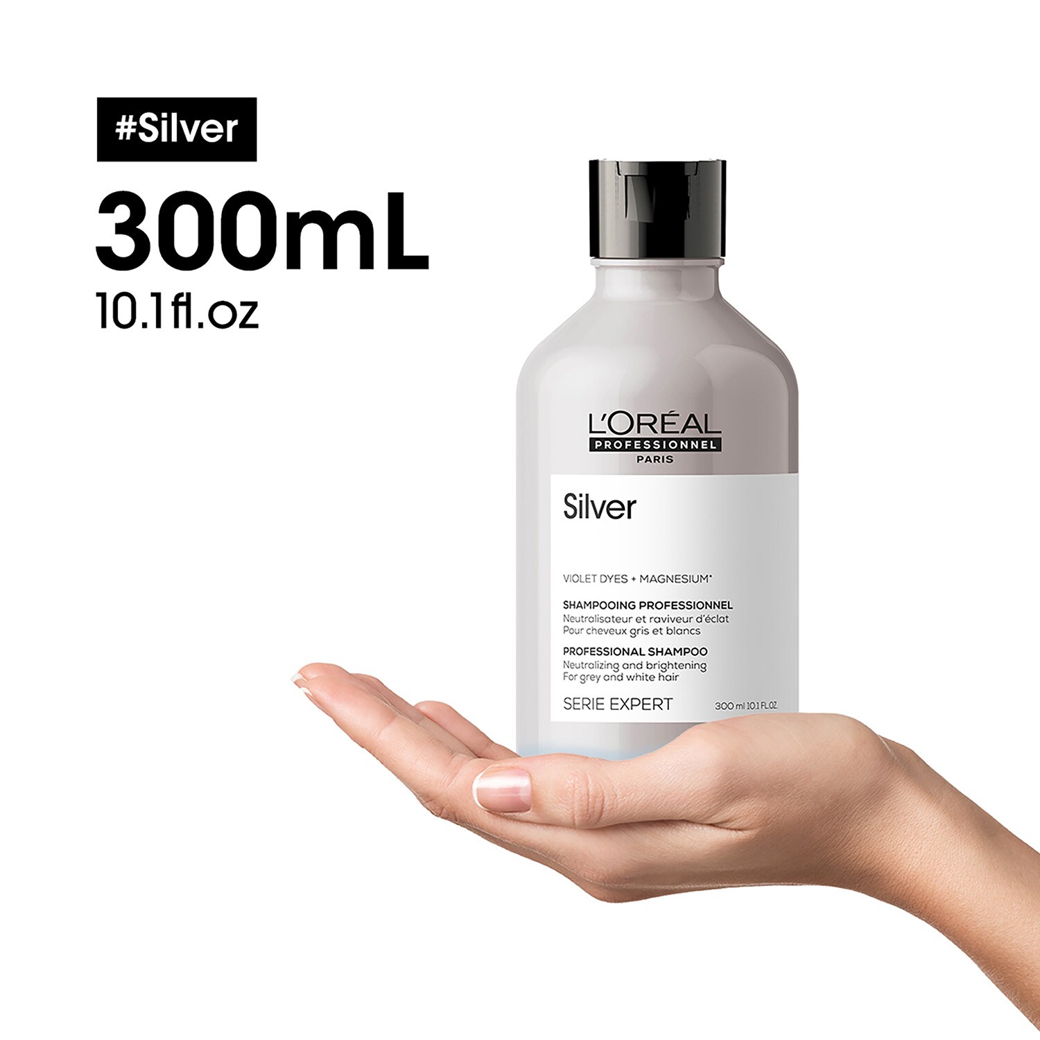 Szampon Silver do włosów siwych i białych, neutralizuje żółte odcienie