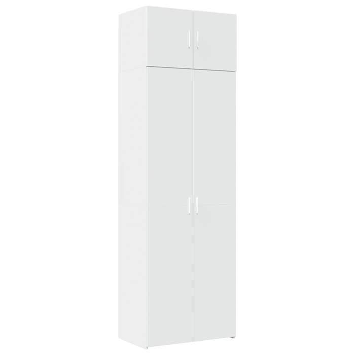 vidaXL Weißer Aufbewahrungsschrank 70x42,5x225 cm, Holzwerkstoff, Badezimmerschrank, Artikelnummer 3281329