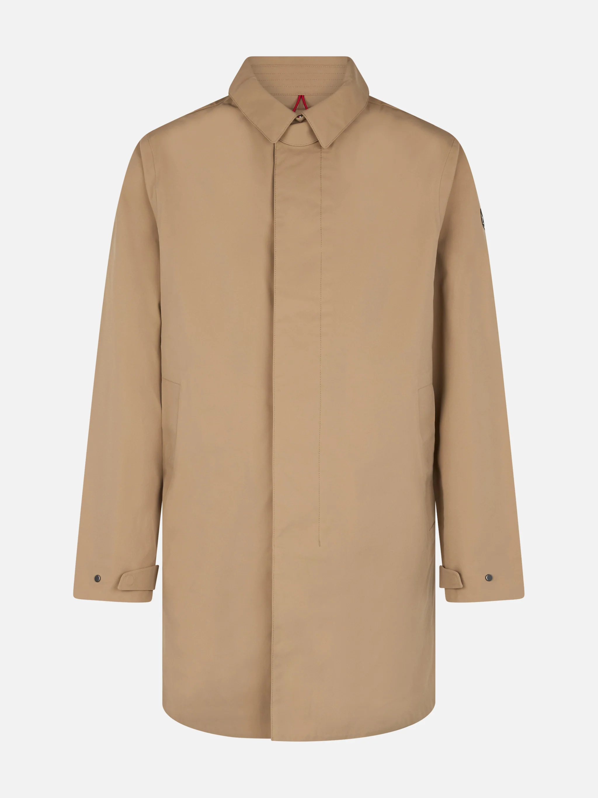 Elbert beige stretch trenchcoat met bies