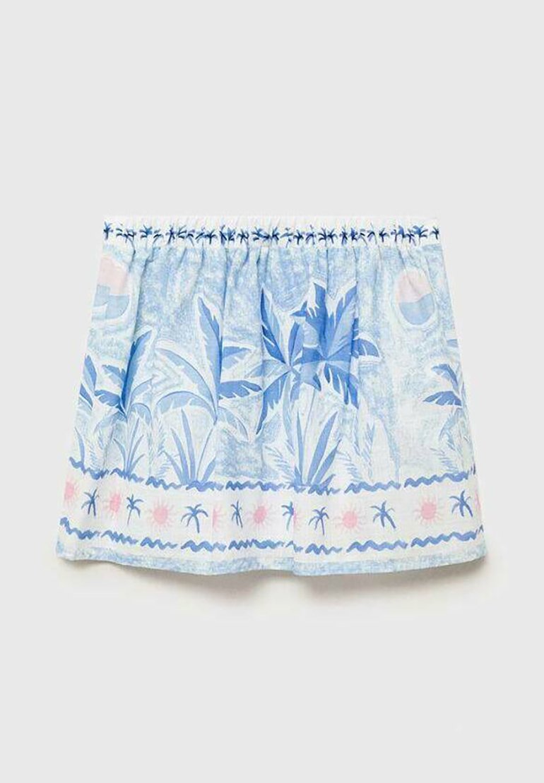 Mango Enfant MET PALMBOMENPRINT - Jupe portefeuille - dark blue