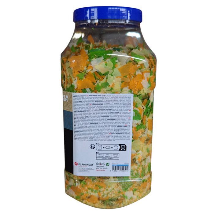 Mangime per pesci da laghetto, in fiocchi, 5 litri, 620 g - Flamingo