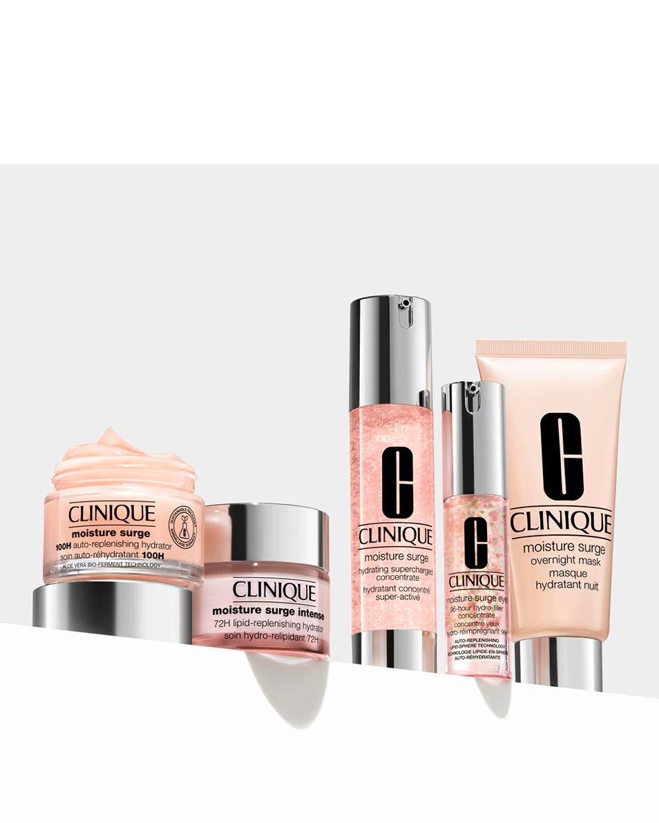 RECHIZITE ȘCOLARE CLINIQUE SKIN: SET CADOU ESENȚIALE PENTRU O TEN STRĂLUCITOR - ÎNGRIJIRE HIDRATANTĂ - FORMAT DE CĂLĂTORIE
