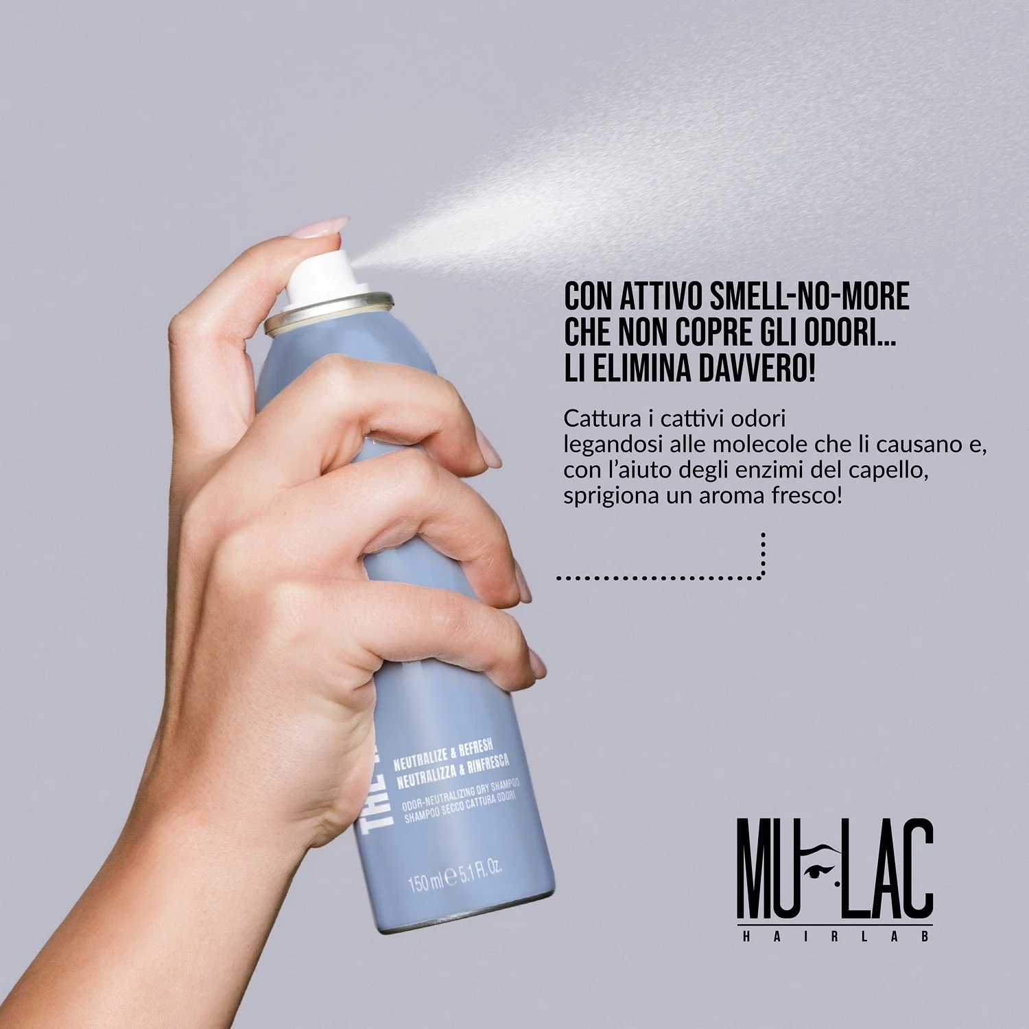 Hairlab The Refresher - Shampoo Secco, Spray Capelli Styling & Finish