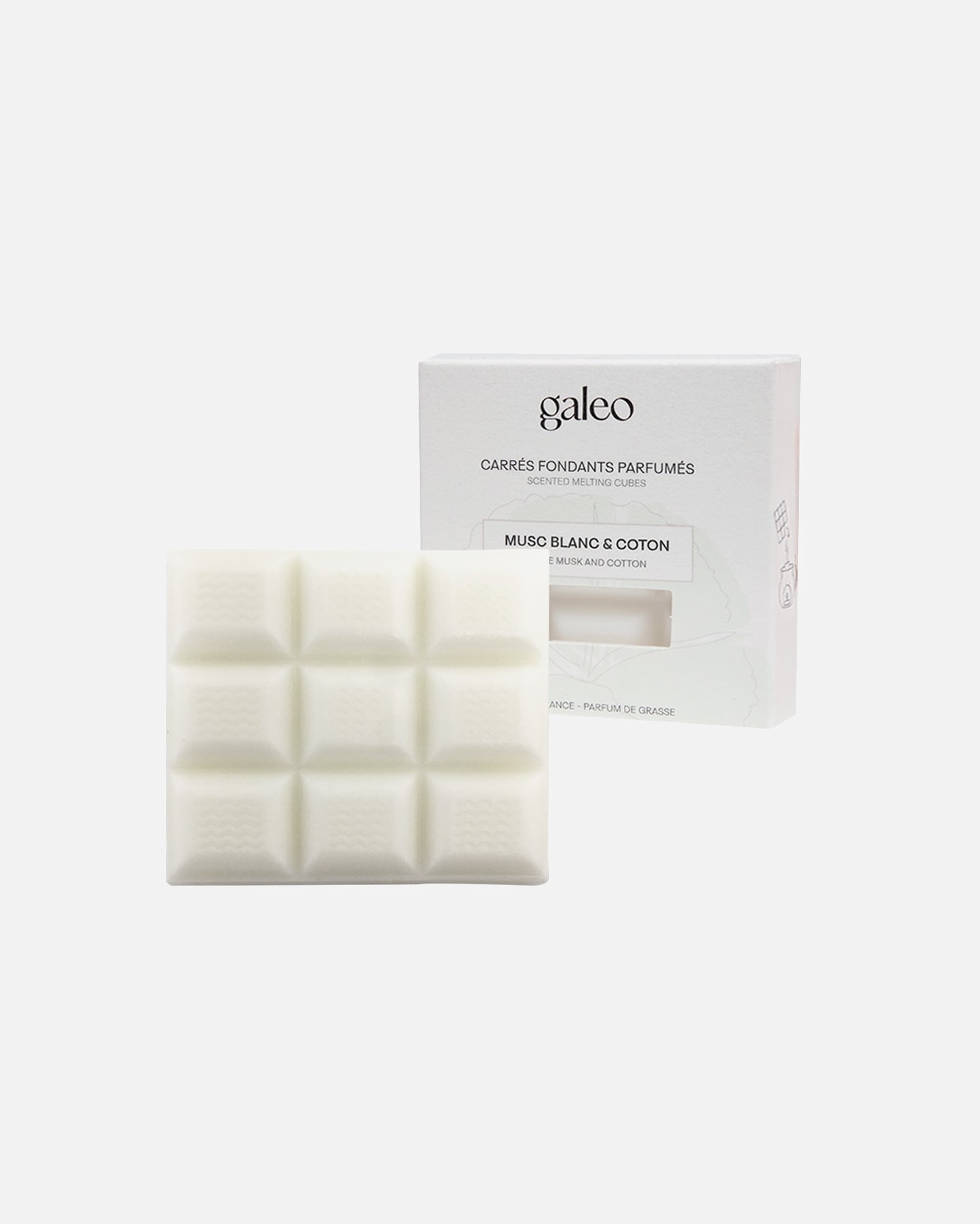 Galeo Carrés fondants parfumés musc blanc & coton