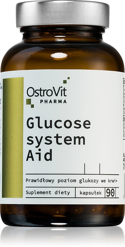 OstroVit Glucose System Aid uztura bagātinātāja kapsulas vielmaiņas atbalstam