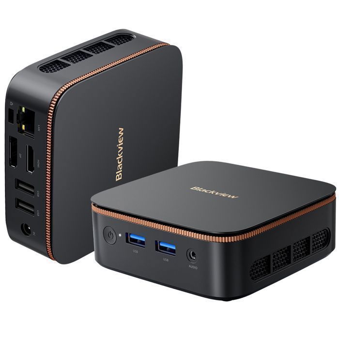 Mini PC Blackview MP20 - 16 GB DDR4 - SSD da 512 GB - Windows 11 Pro - AMD 3300U 3,5 GHz - 4K HD Dual WiFi Gigabit Ethernet HDMI Nero