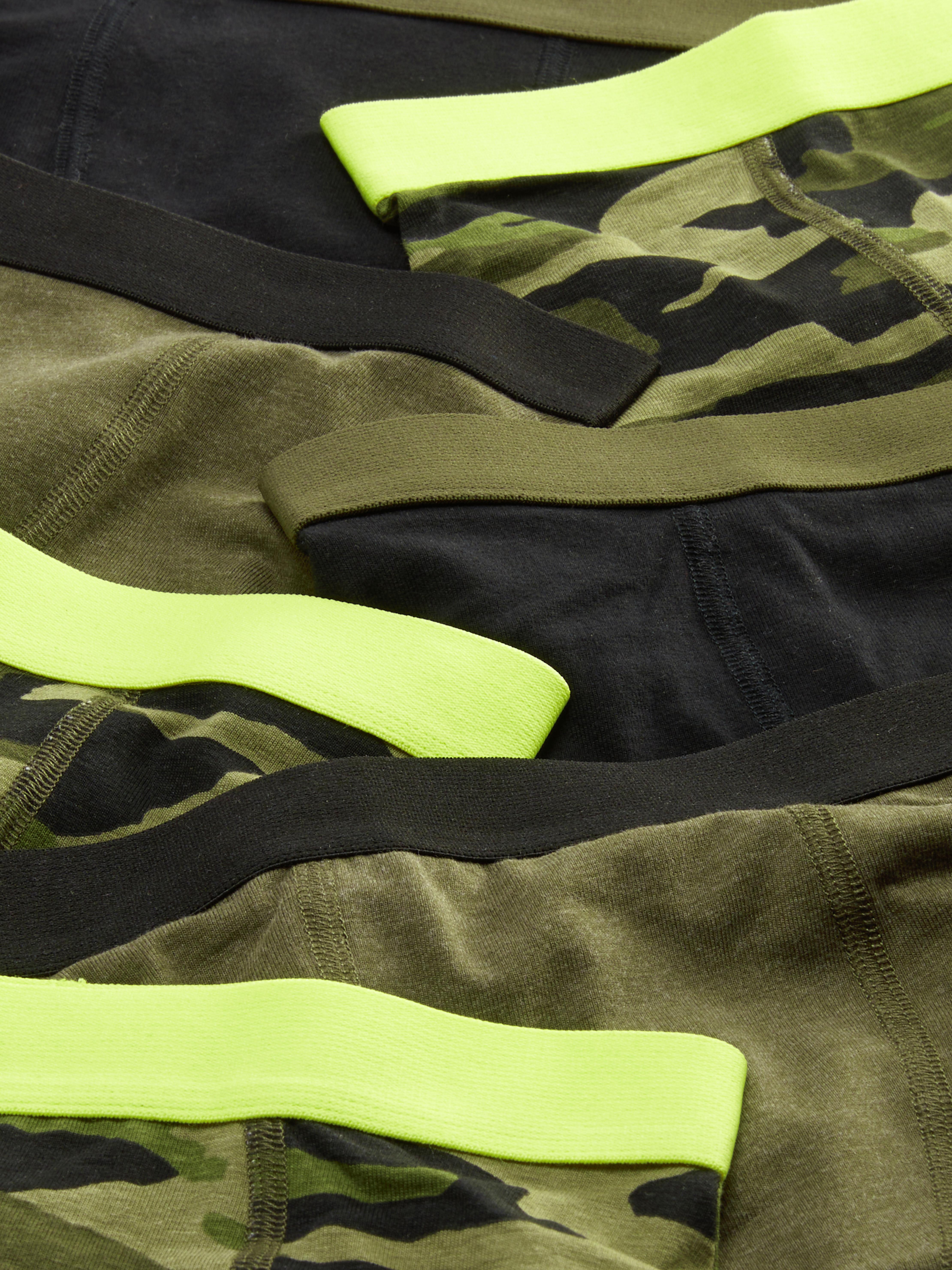Boxershorts met camouflageprint, set van 7 Camouflageboxershorts voor elke dag van de week
