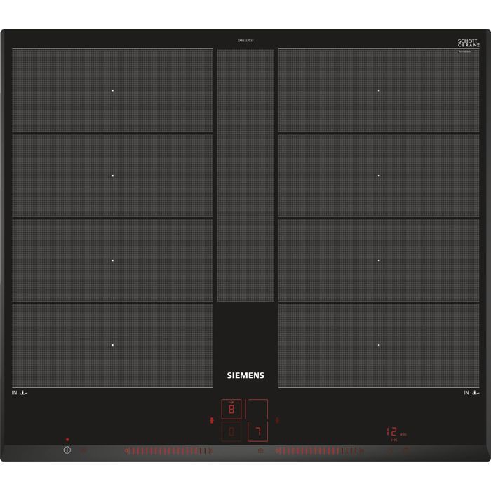 Inductiekookplaat - SIEMENS - IQ700 - 4 branders - 60 cm - Zwart - Dual LightSlider