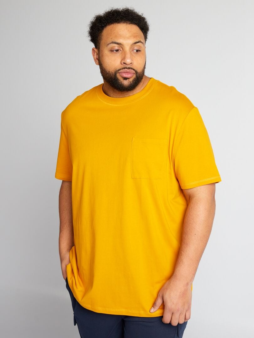 Camiseta de punto lisa - AMARILLA