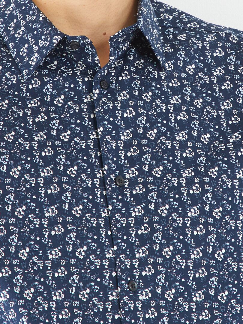 Bedrukt shirt - BLAUW